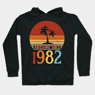 Awesome Since 1982 40th Birthday Vintage Retro 40 Years Hoodie